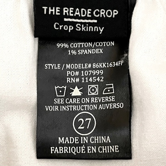 BLANK-NYC The Reade Crop Skinny Jeans 27 Gray Snake Print Cropped Denim Pants - Picture 9 of 10